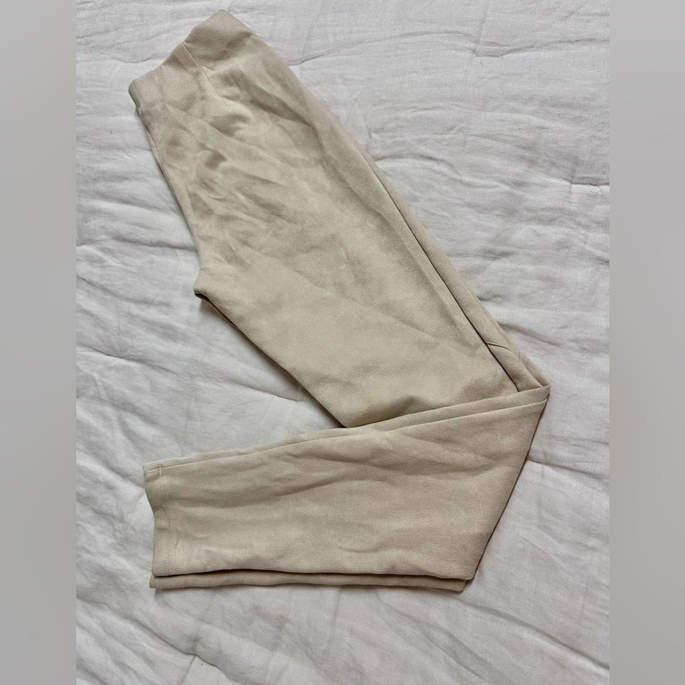 Faux suede pants